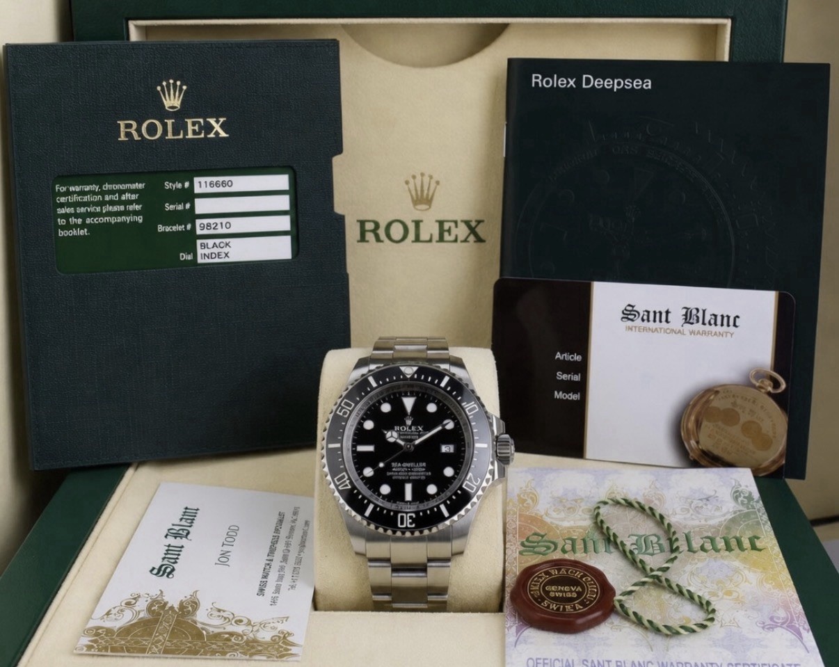 ROLEX – Stainless DEEPSEA Sea Dweller Mk 1 Black Box/Card 116660 – SANT BLANC