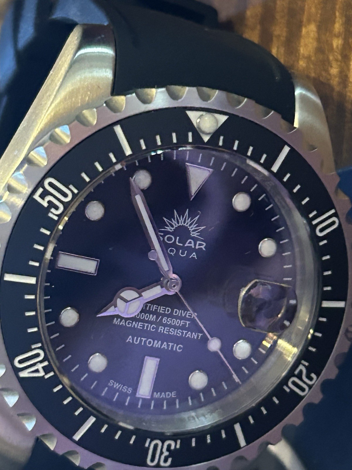 Solar Aqua Certified Diver Deep Bay 2000 M Dive Watch