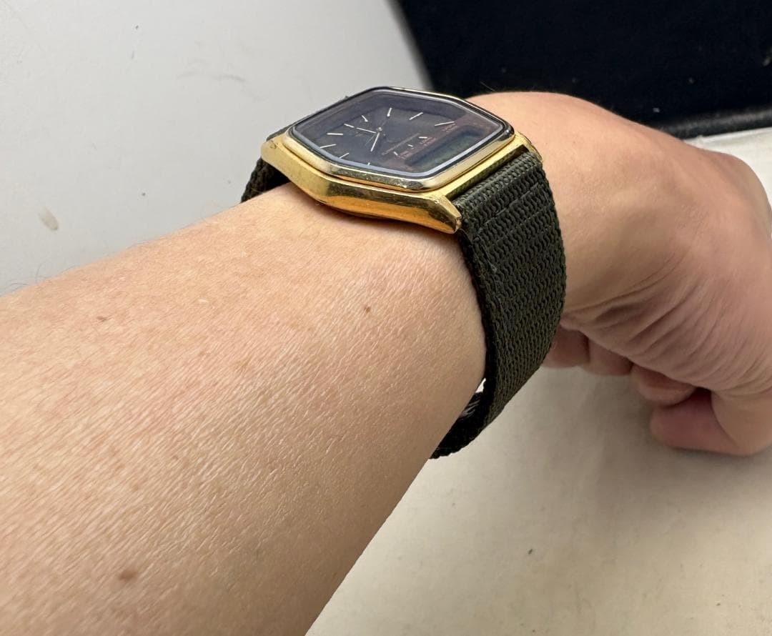 1980 CITIZEN DIGI-ANA Digital Analog Watch 35x39mm 8mm Junk For Repair Parts