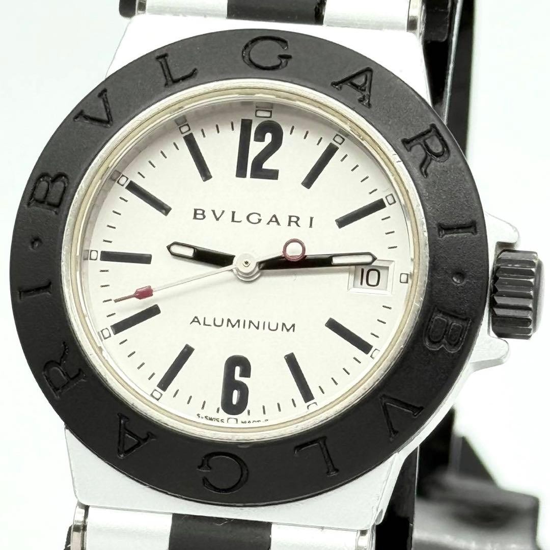 Bvlgari Aluminium AL29TA White Quartz Watch Boys Japan 0712919