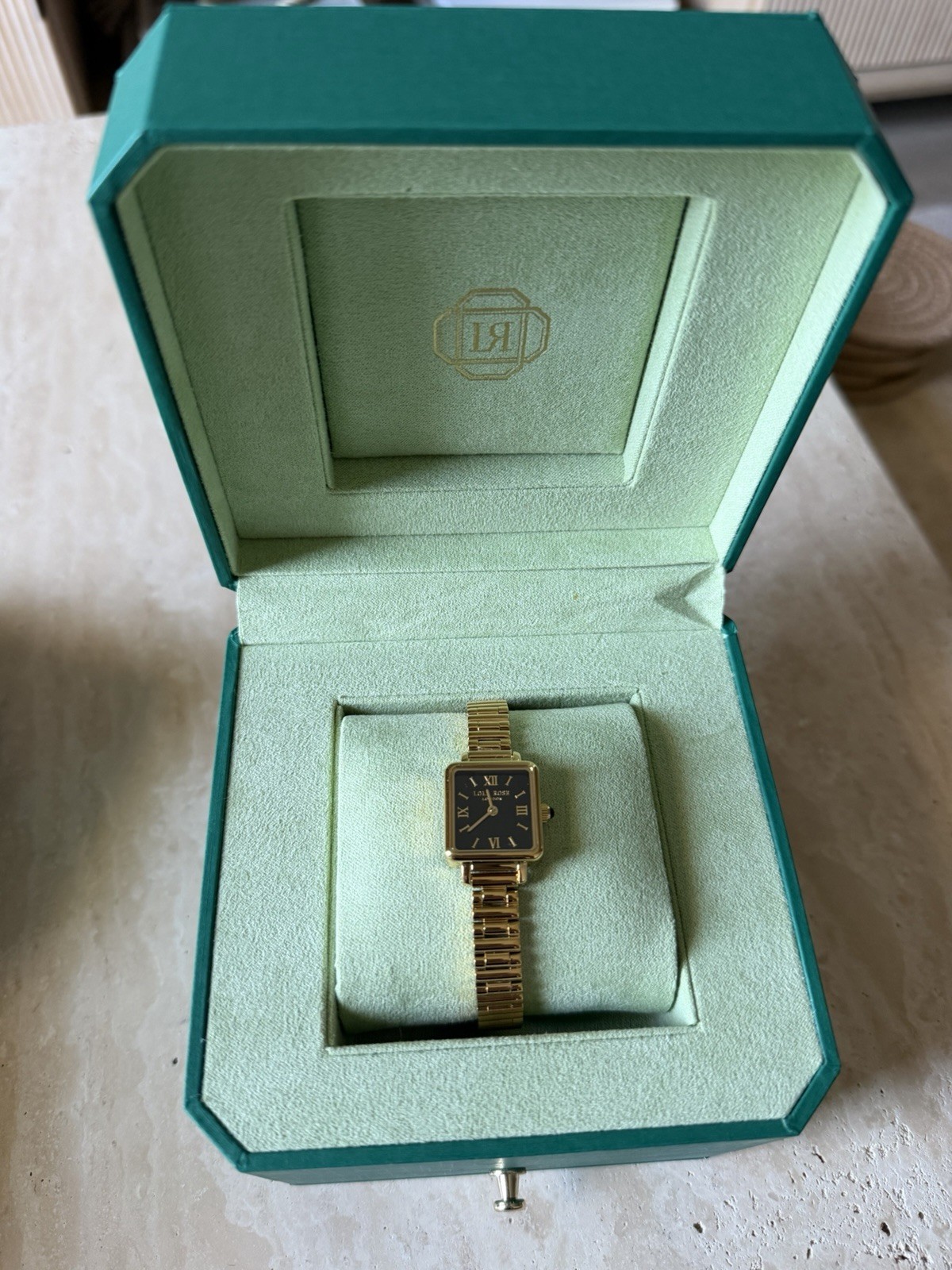 Lola Rose London Women Golden Black Onyx Watch NWT