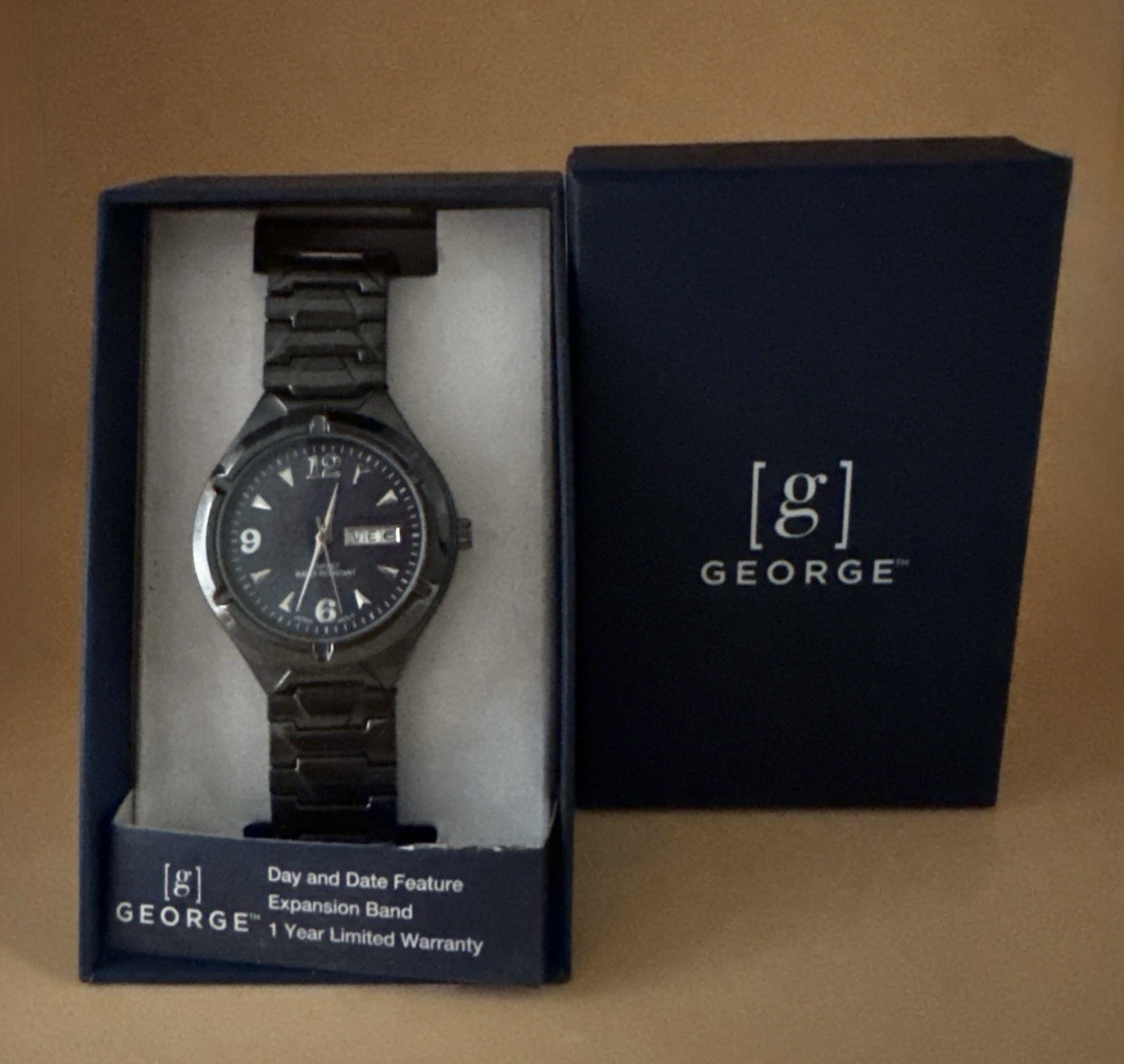 George Men’s Watch Gunmetal Grey Navy Face
