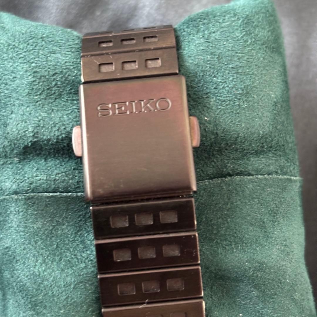 SEIKO 7T12-0BP0 GIUGIARO Chronograph Black Watch Wrist 16.0cm From Japan