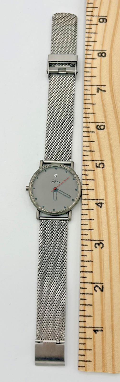 Boccia Titanium Gray Dial Men’s Watch Milanese Mesh Bracelet Date Quartz New Bat