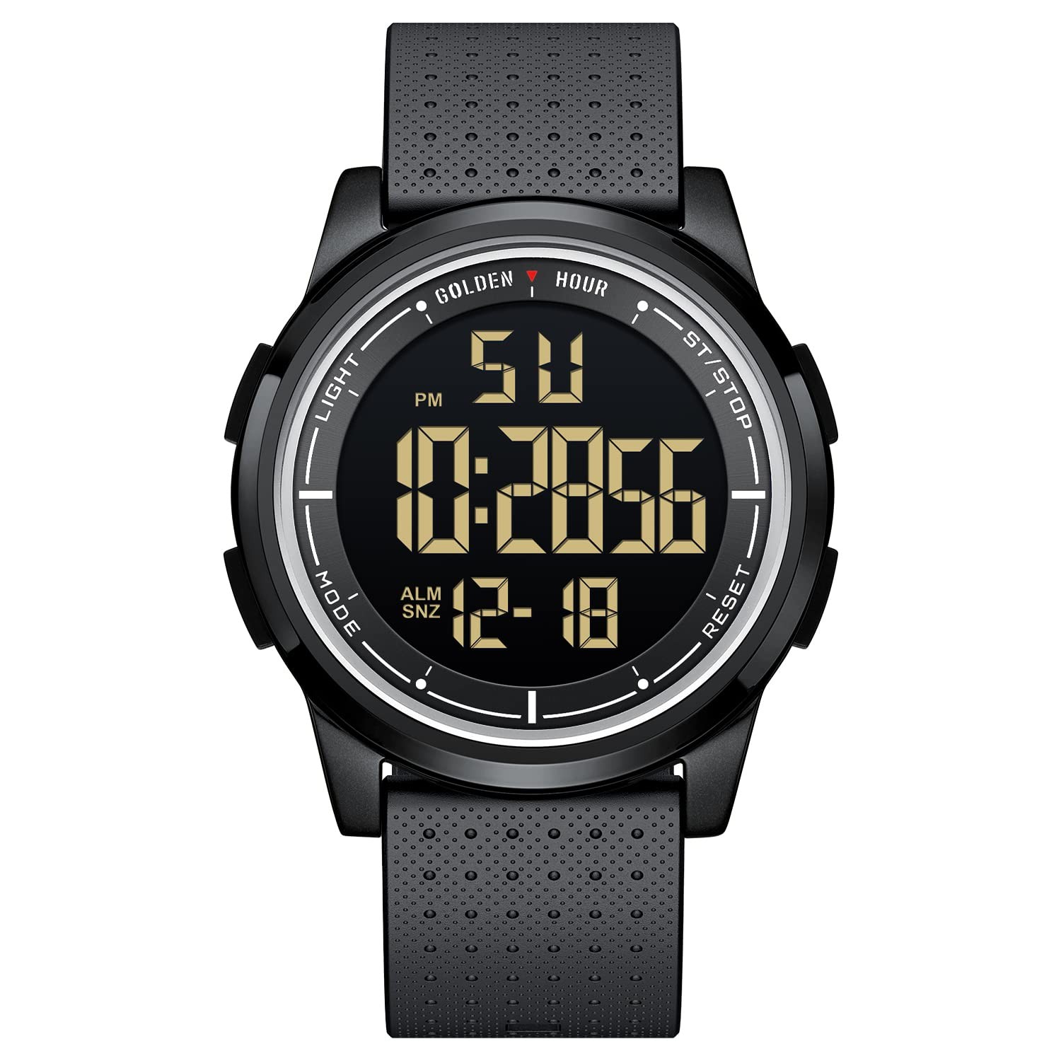 GOLDEN HOUR UltraThin Minimalist Sports Waterproof Digital Watches Men with W…