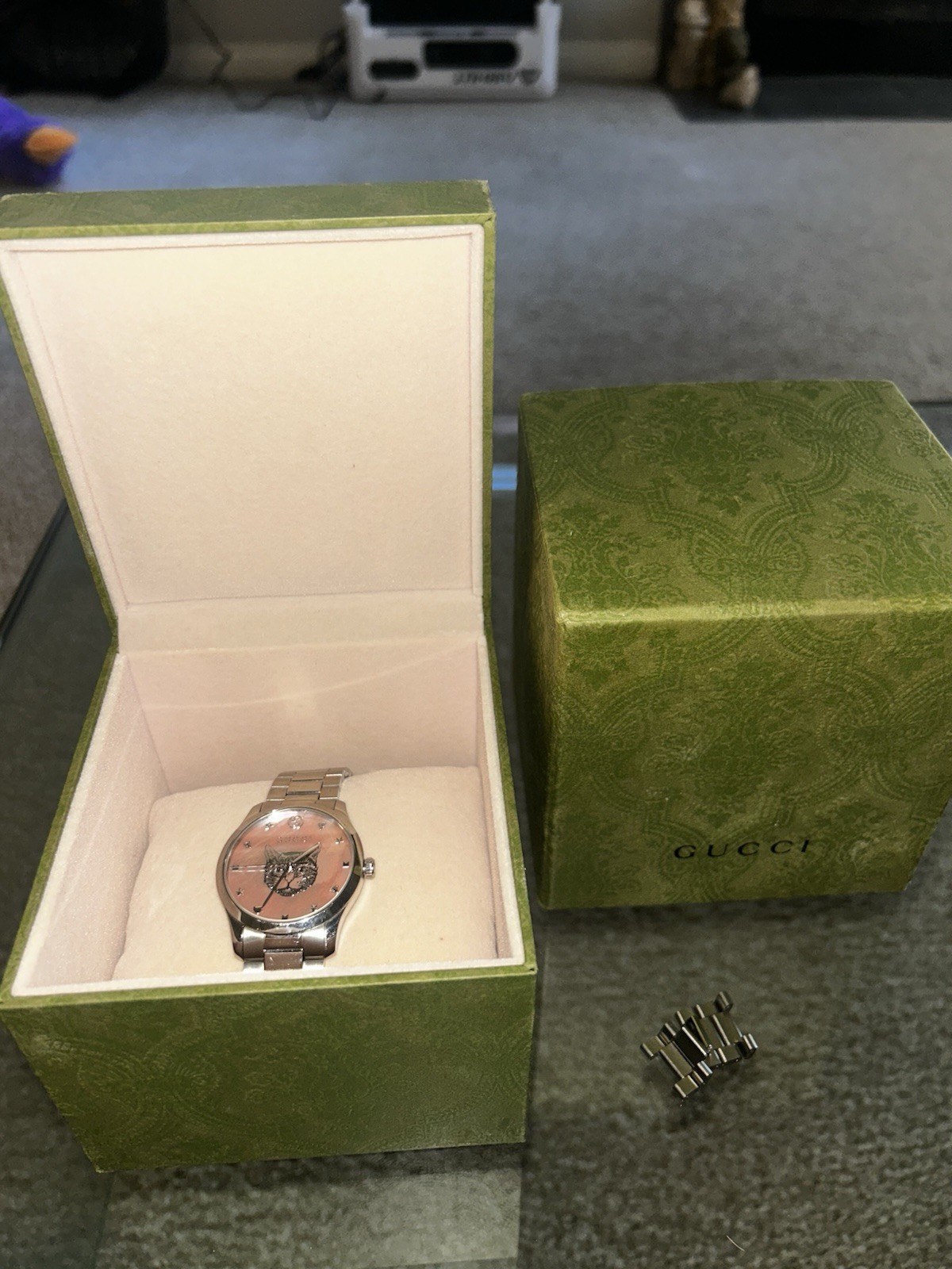 Gucci G-Timeless Mystic Cat Pink Dial Watch