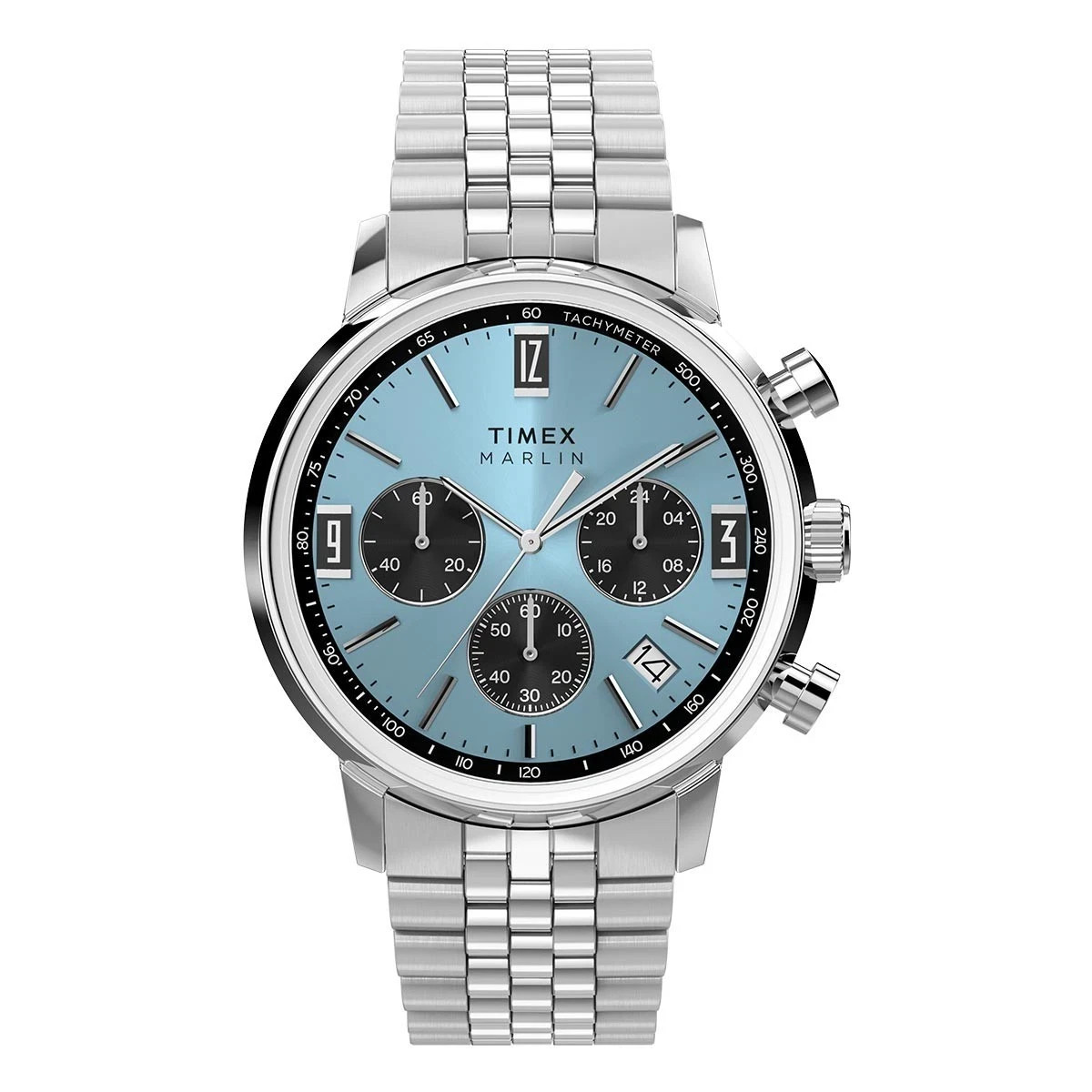 New Timex Mens Marlin Ice Blue Chronograph Watch TW2Y66500