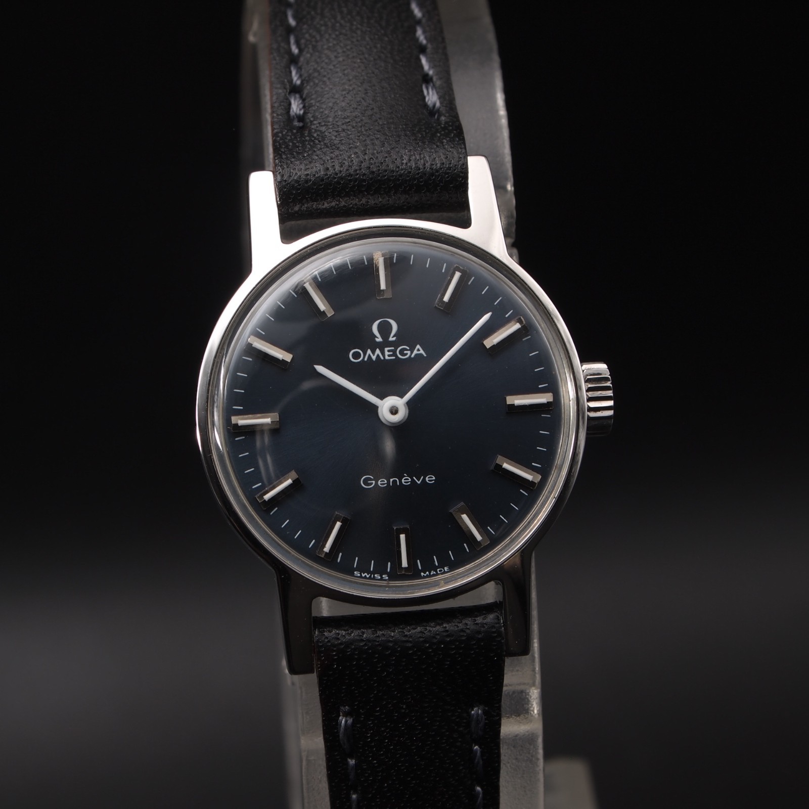 Vintage 1970 OMEGA Genève Cal.485 Blue Hand-winding Woen’s / OH, Serviced