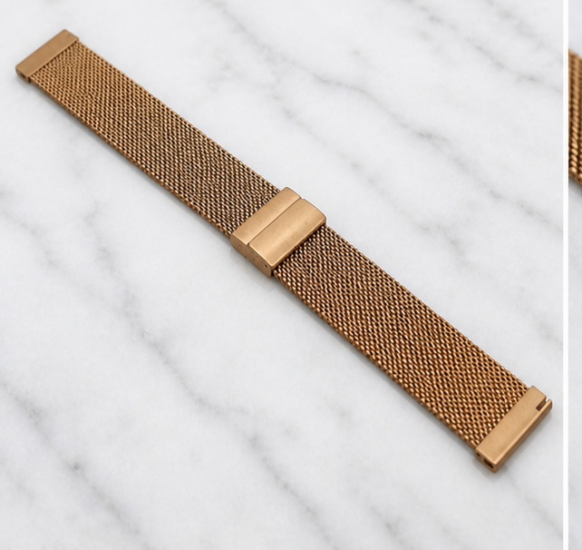 Gold Milanese Mesh Watch Strap Stainless Steel Adjustable Magnetic Clasp Band