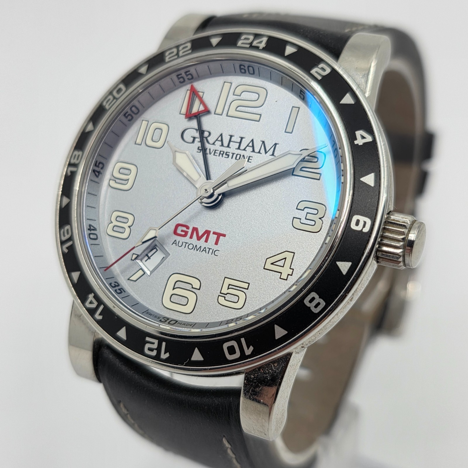 Graham Silverstone GMT Silver Dial 42MM Stainless Steel Automatic AN-2TZAS