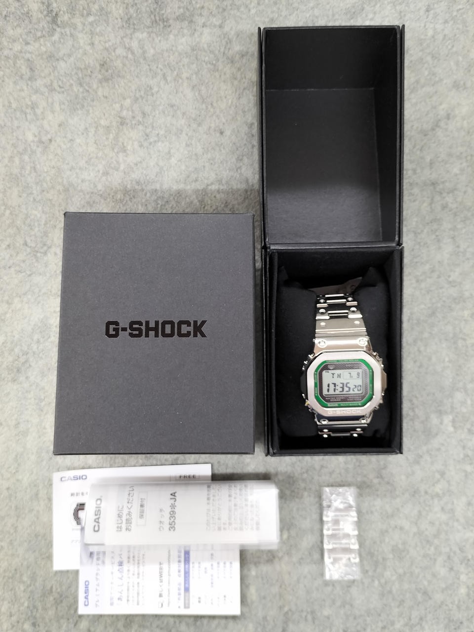CASIO G-SHOCK GMW B5000D 3JF Silver Solar Men Watch Auth Japan