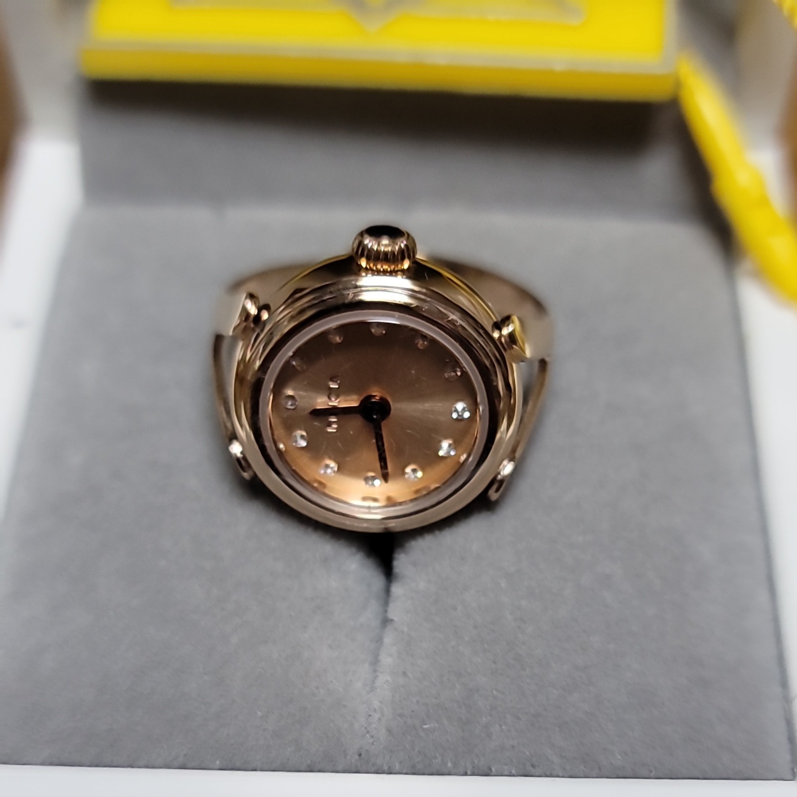 Invicta Mini Angel Quartz Crystal Rose Gold Dial Ladies Watch 48575