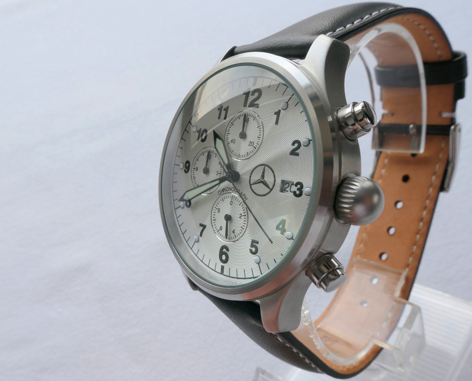 Mercedes Benz Classic Racing Driver Pilot Car Accessory Sport Watch Chronograph
