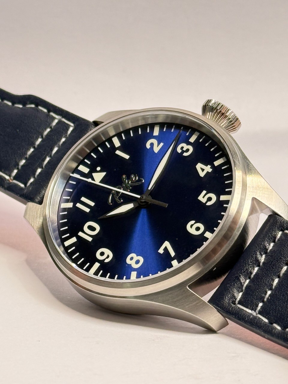 Handmade Pilot’s Watch, 43mm in Top Quality, High Precision PT5000 | Warranty