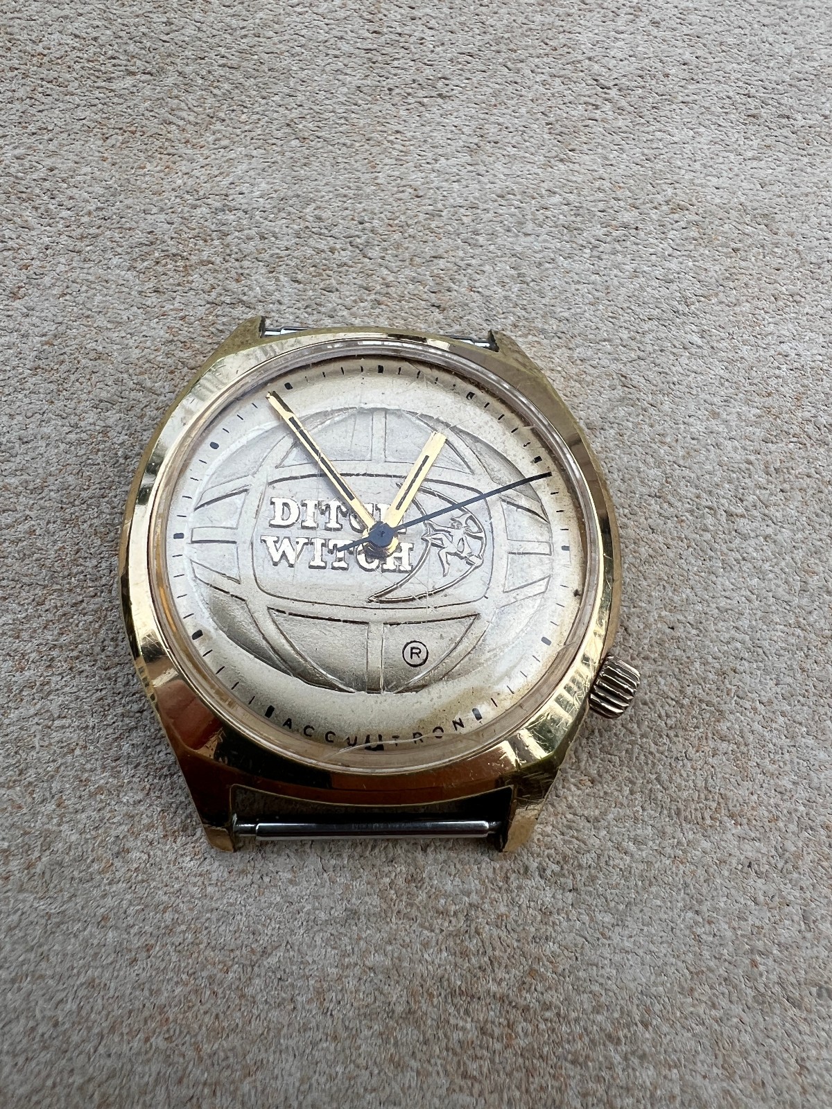 Vintage Accutron Bulova watch N6 1976 cal 218 tuning fork Ditch Witch As Is