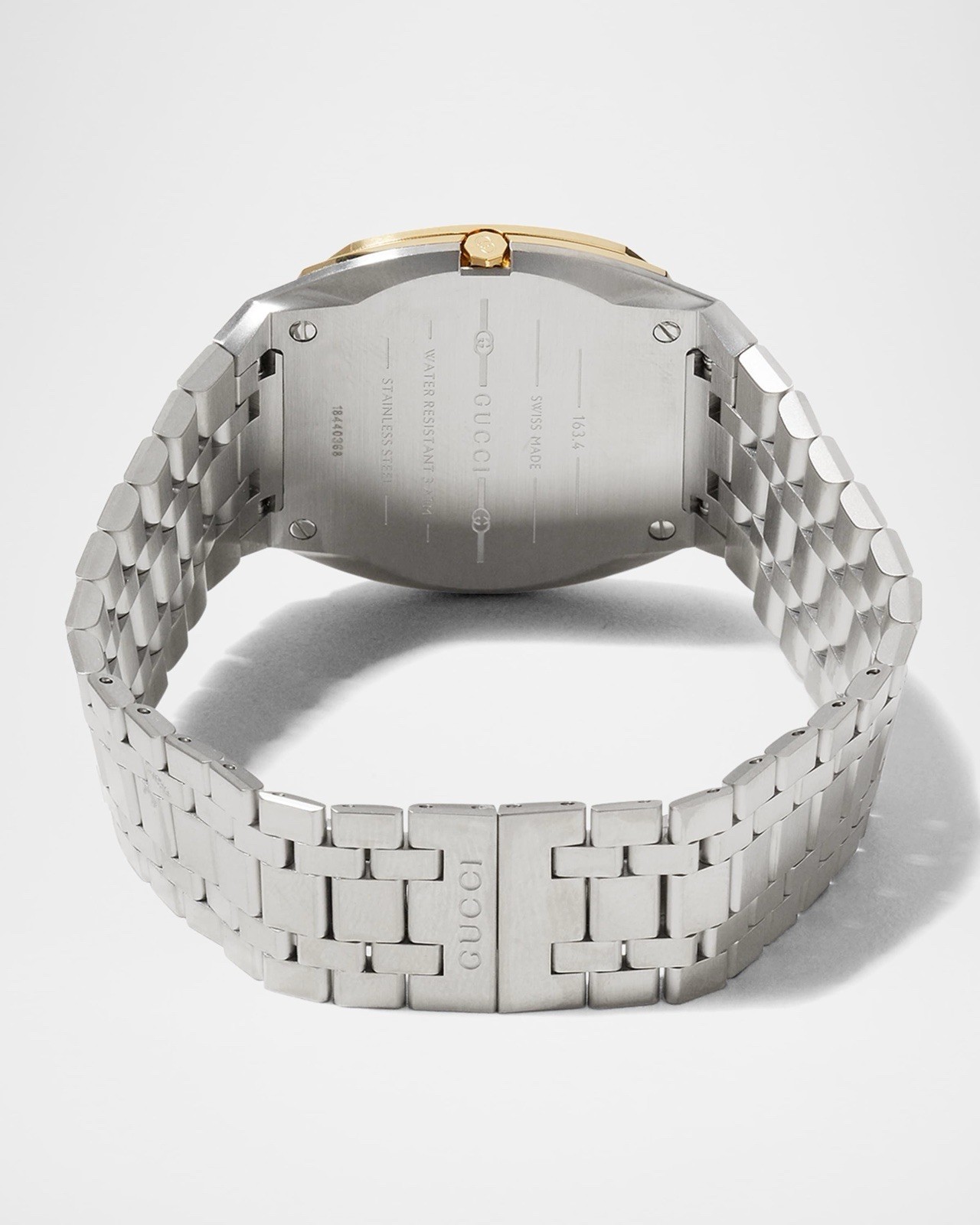 Gucci 25H Two-Tone Stainless Steel Swiss Quartz Watch 34mm 30m Box