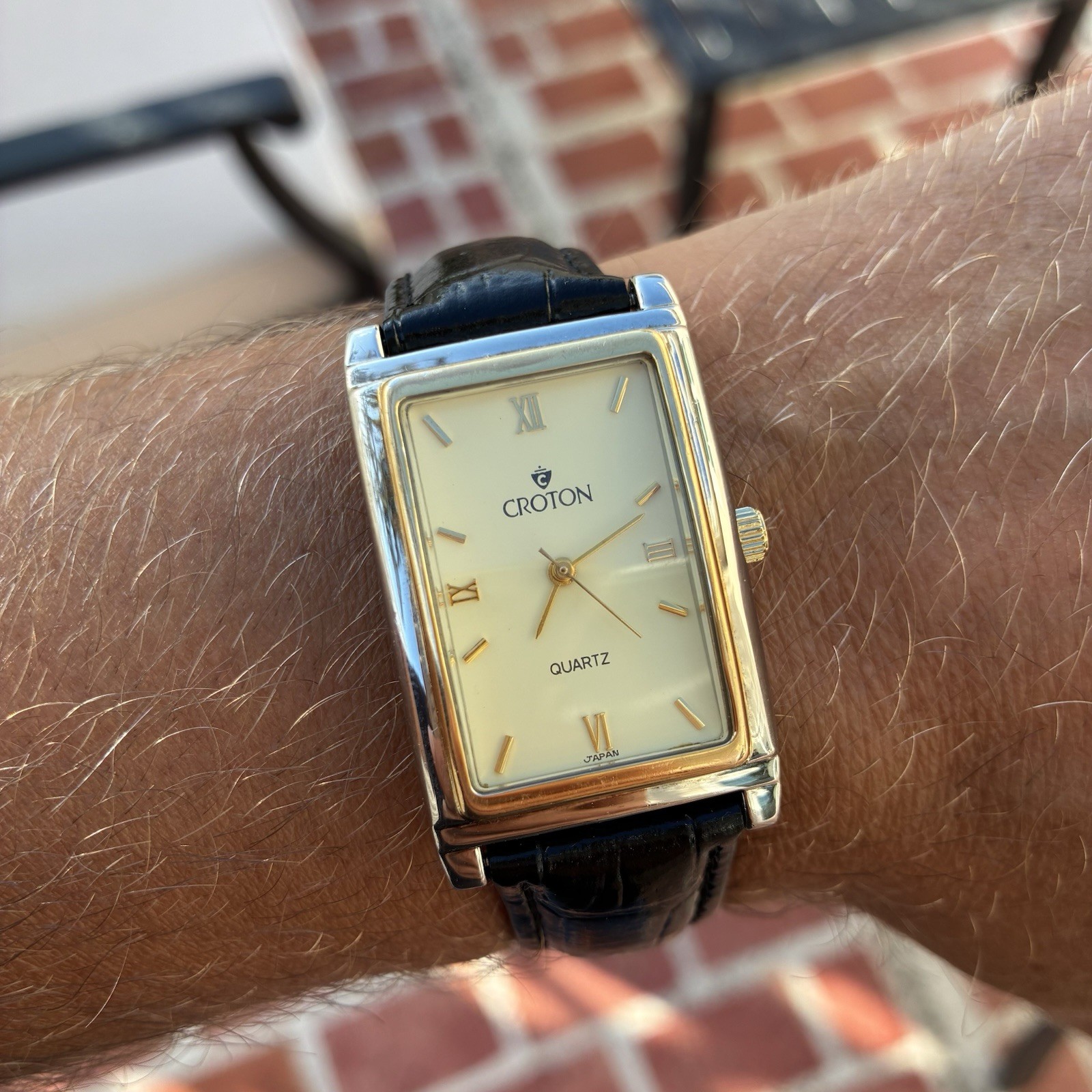 STUNNING Croton Men’s Tank Watch – READ Description