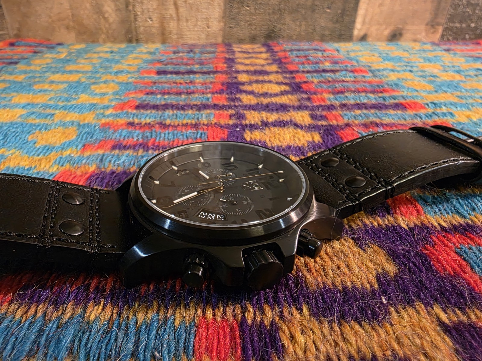LUMINOX Atacama Field Chronograph Watch Blackout PVD Stainless Case Sapphire