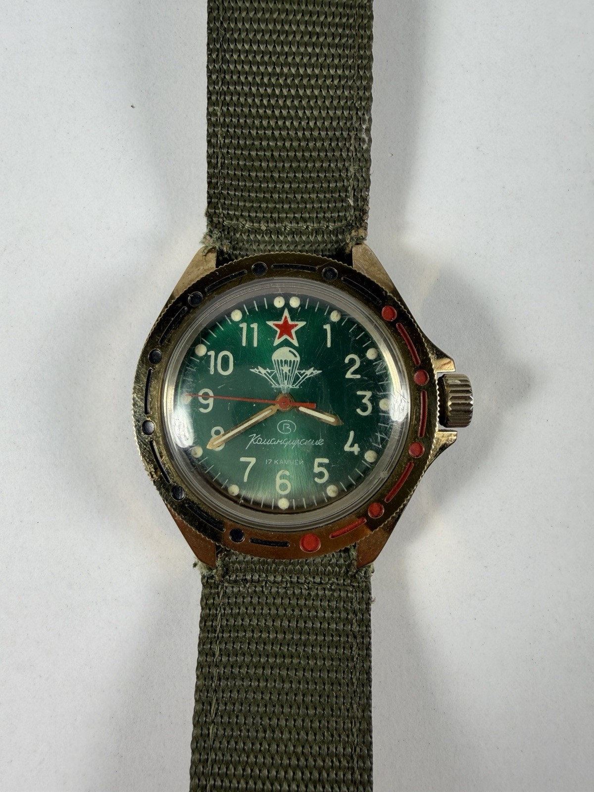 Vintage Soviet Union Vostok Komandirskie Paratrooper Air Force Watch – Works