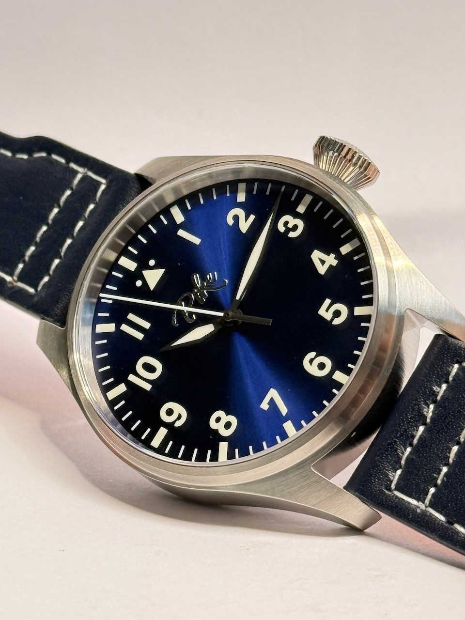Handmade Pilot’s Watch, 43mm in Top Quality, High Precision PT5000 | Warranty