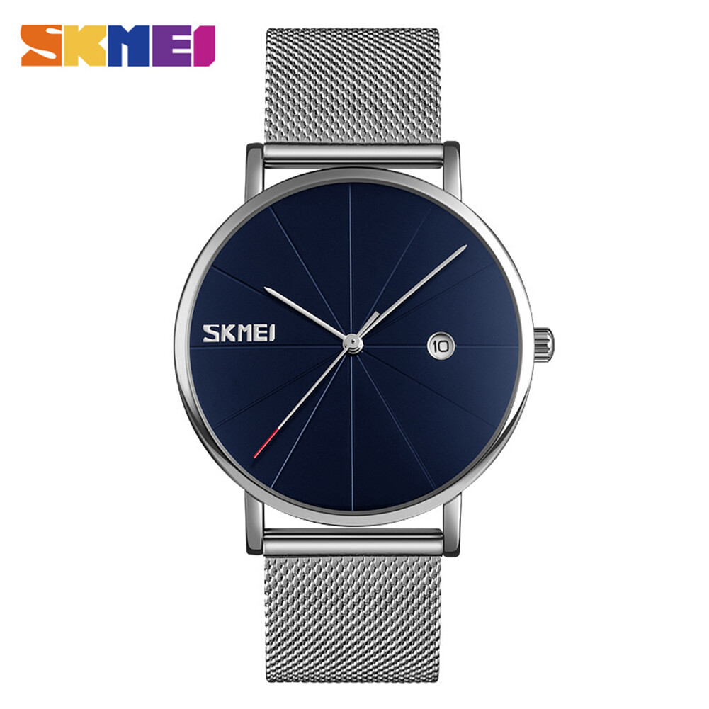 Waterproof Stainless Steel Big Dial 9183 SKMEI Watches Band 3Bar Quartz Men’s