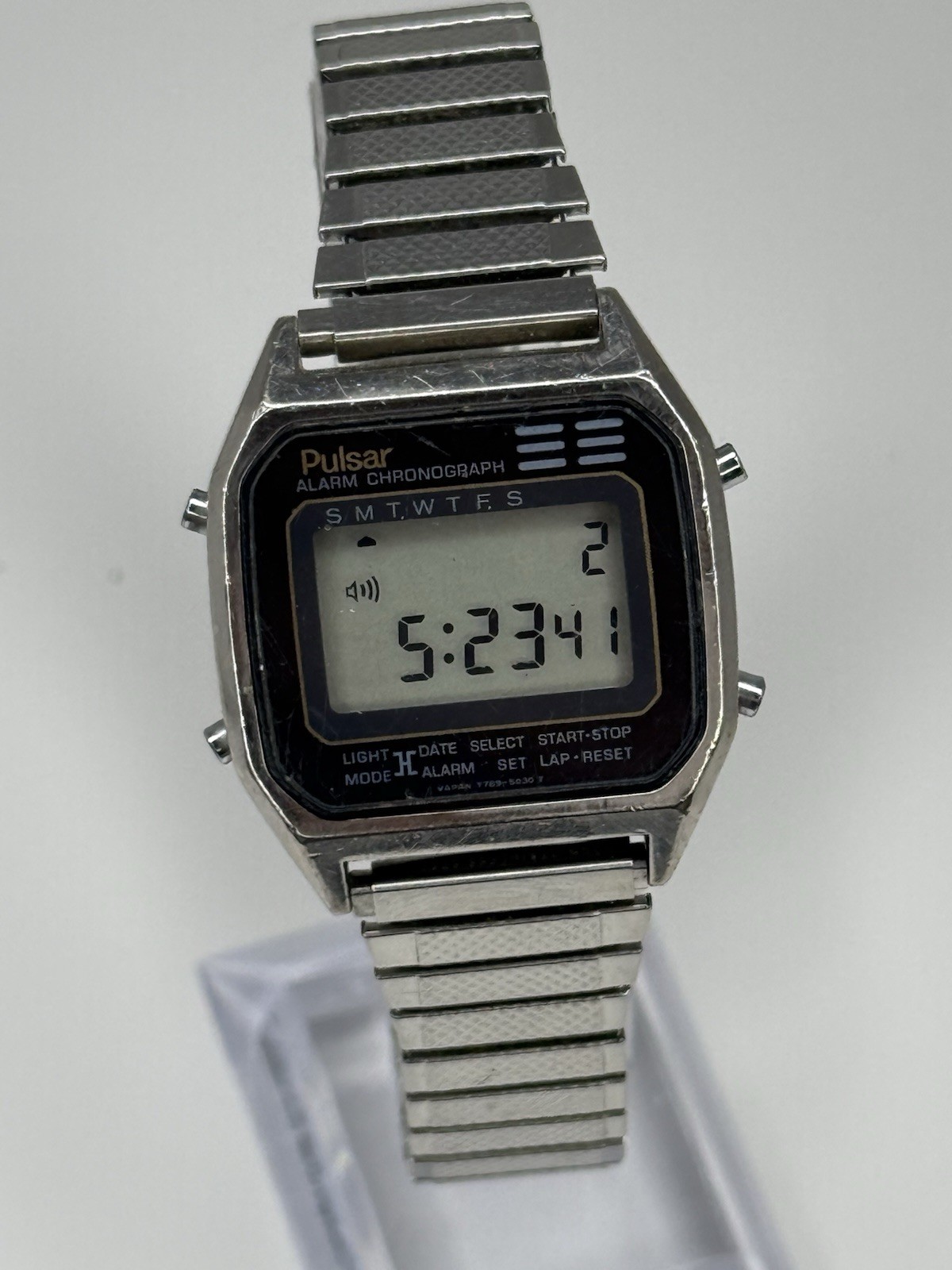 1980s Vintage Pulsar (Seiko) LCD Digital Watch Y789-5059 A2 – Tested & Working