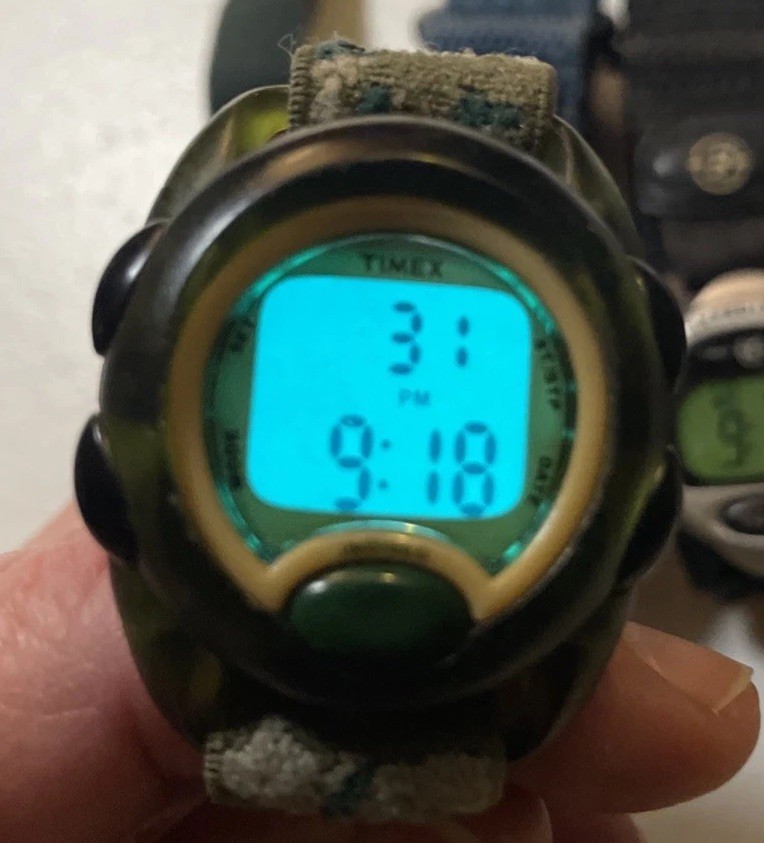 Lot of 5 Digital Timex Watches, With working Indiglo, See Pictures/Read
