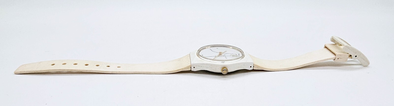 Jerusalem Wrist Watch Map of Israel NDC Parts or Repair Vintage White Holy City