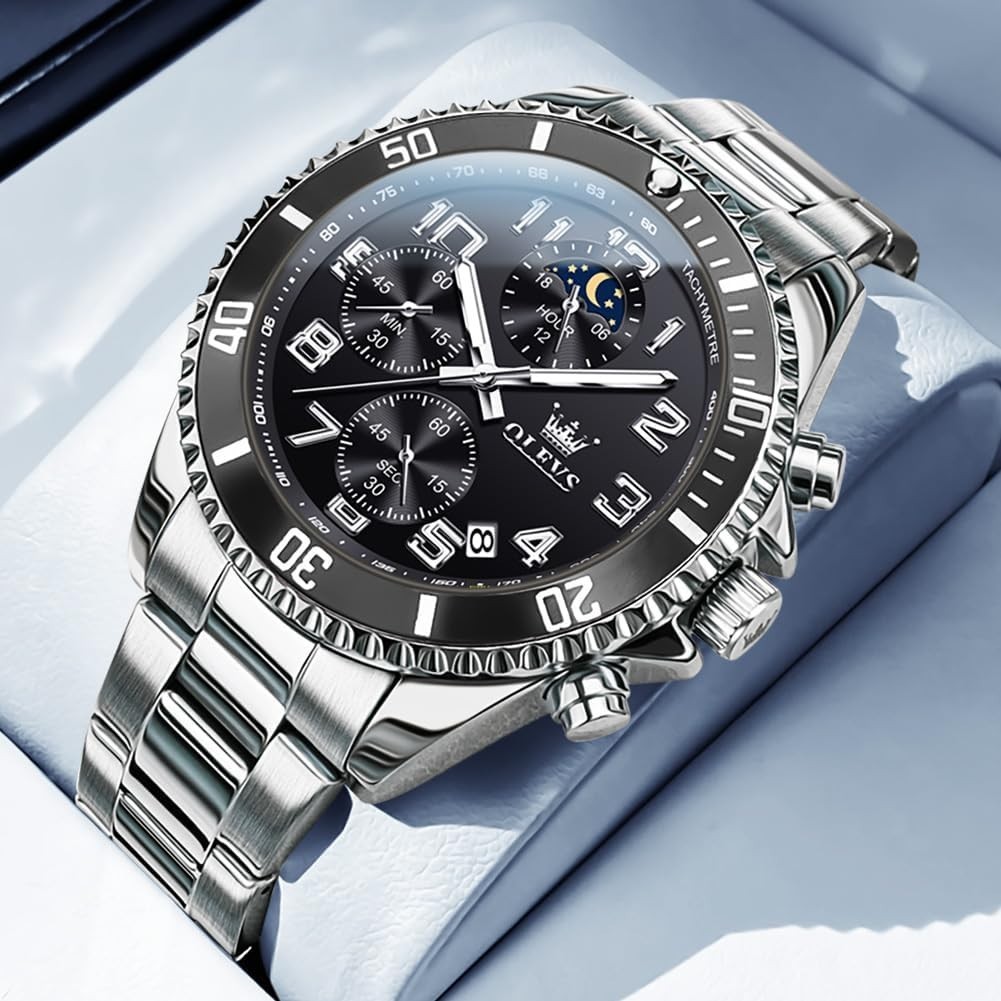 Stylish Men’s Business Watch – Waterproof with Luminous Hands and Dual Calendar