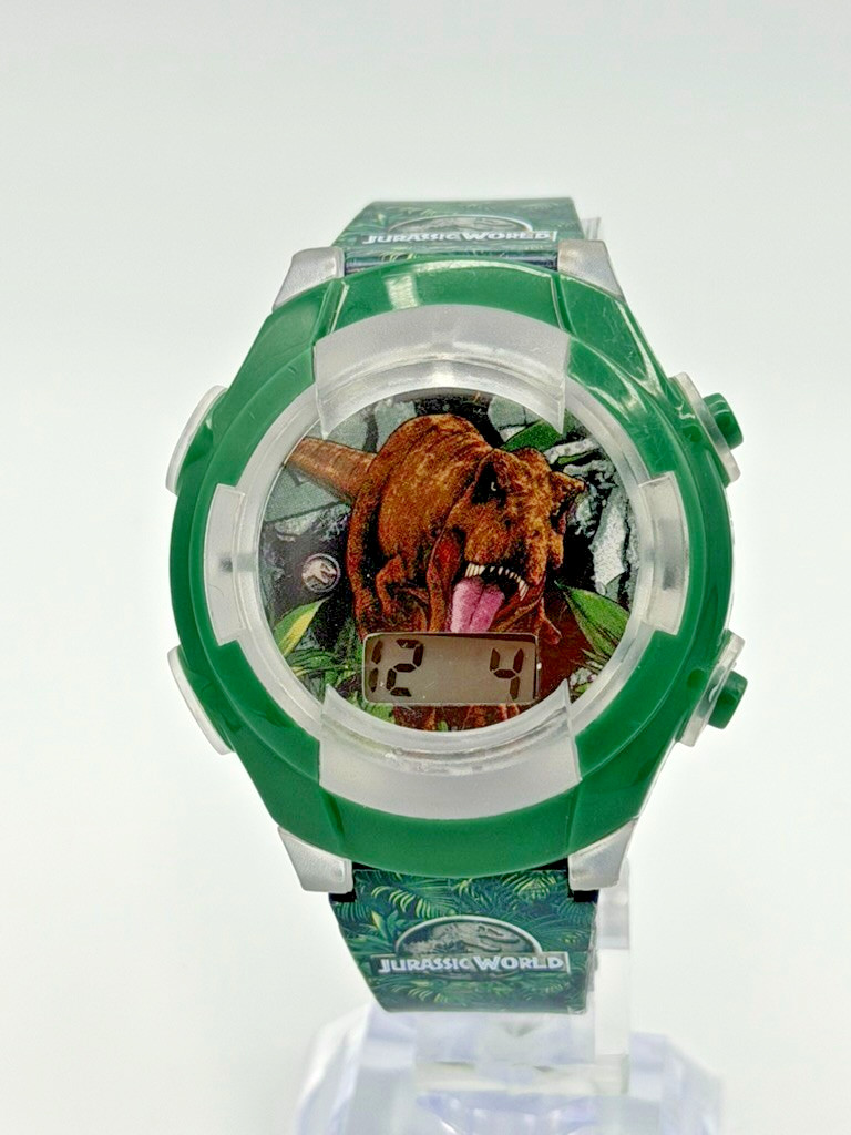 Jurassic World Kids Digital Watch T-Rex Green Accutime JRW4110AL Working