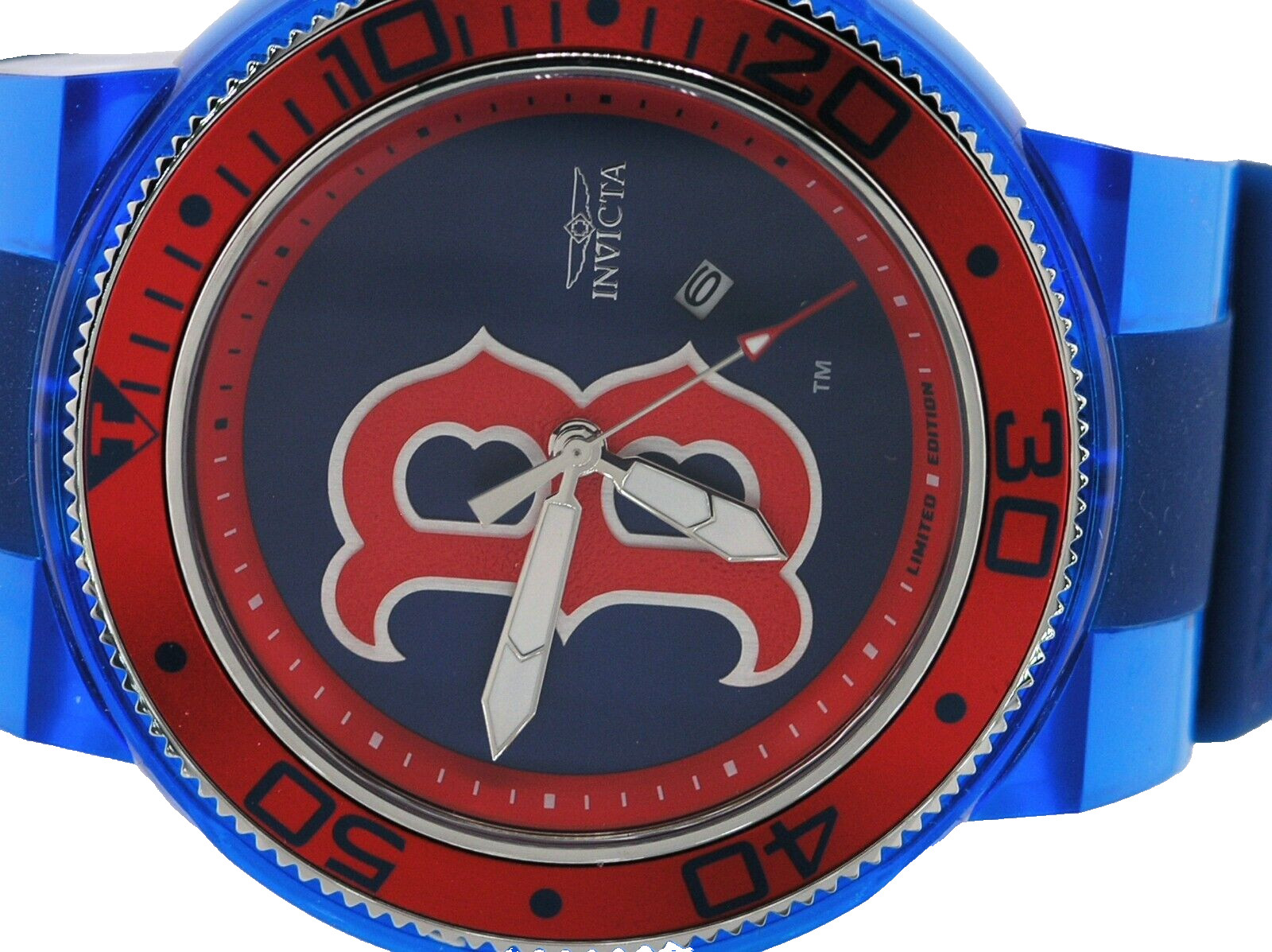 NEW INVICTA 43138 MLB BASEBALL BOSTON RED SOX WATCH QUARTZ ANATOMIC 51.5MM