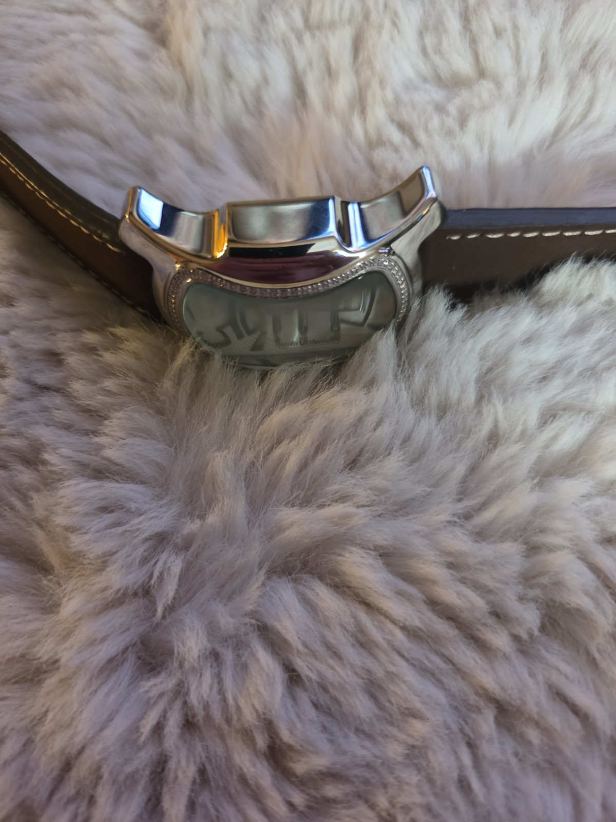Mens Invicta Lupah Chronograph Watch With A Diamond Encrusted Bezel.