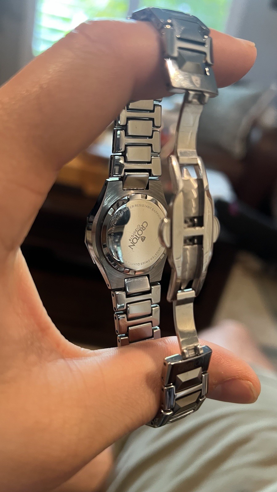 Croton Reliance Tungsten Diamond watch model CN307019