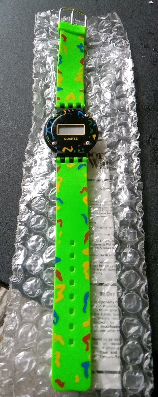 Vintage 1990s Kids Digital Watch Retro Green Rare Kellogg’s Mail-Order