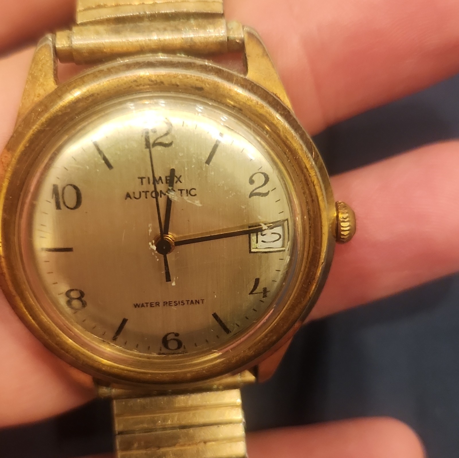 Vintage 1979 Timex Viscount Series Date Calendar Automatic Gold Tone Men’s Watch