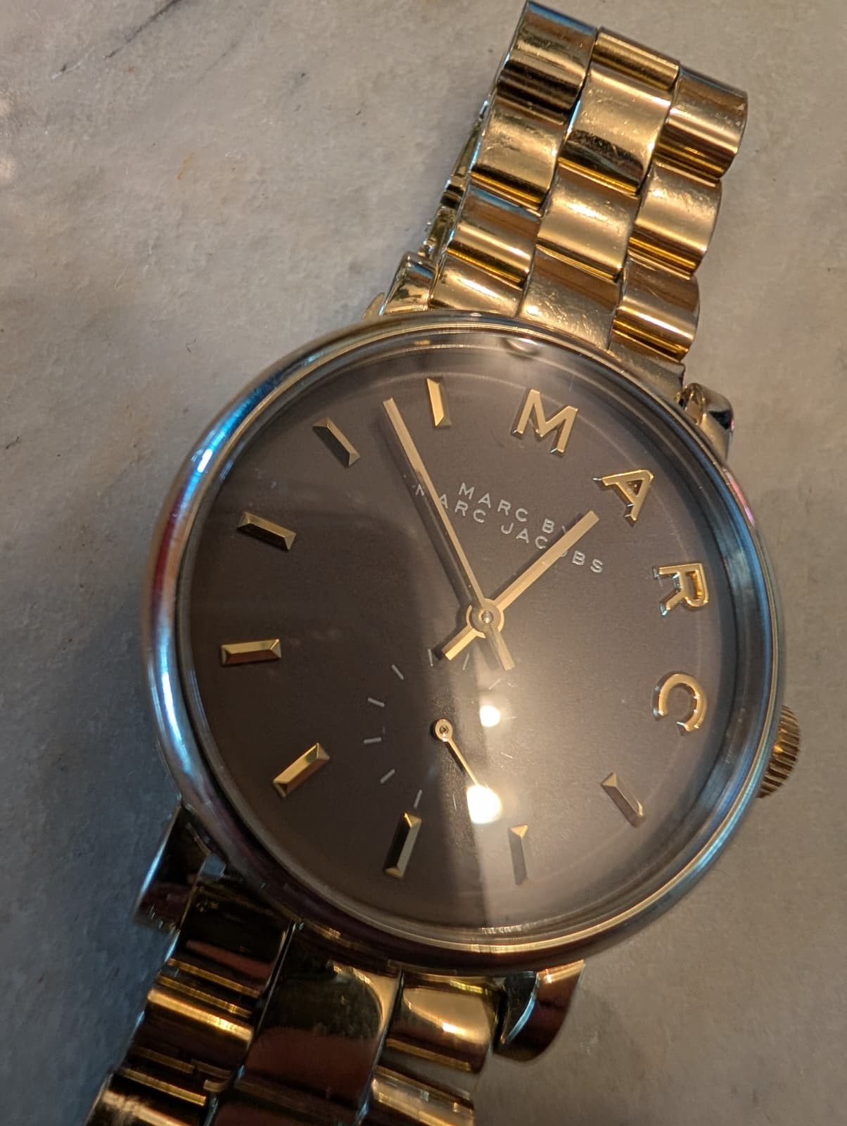 Marc by Marc Jacobs Wristwatch Baker Quartz MBM1266 Gold Bracelet