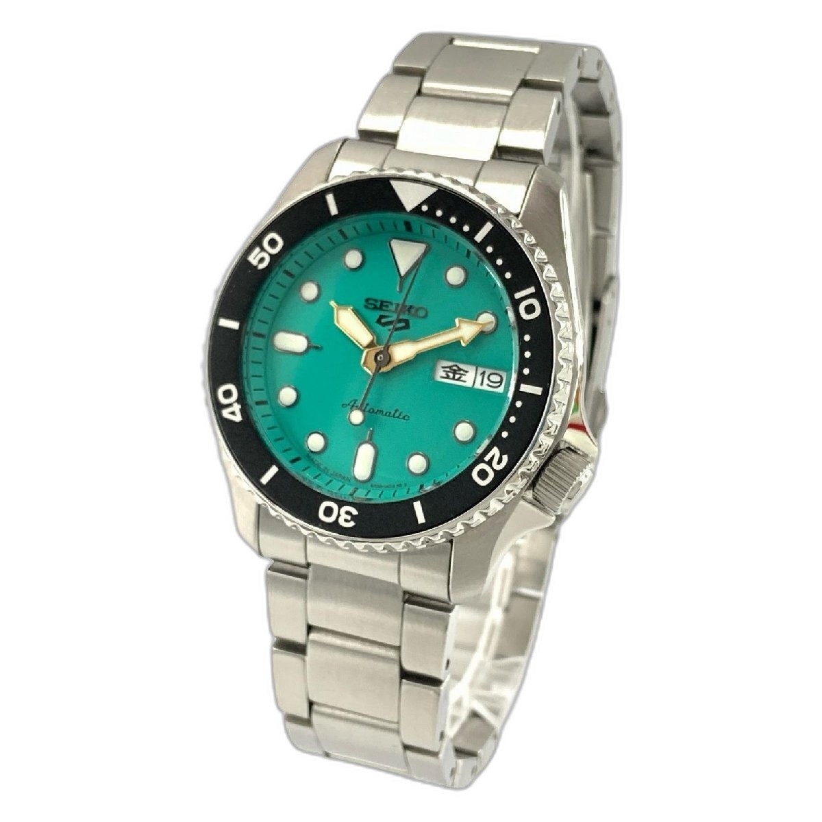 SEIKO 5 SPORTS Automatic Wristwatch Green Stainless Steel Pre-owned – Good