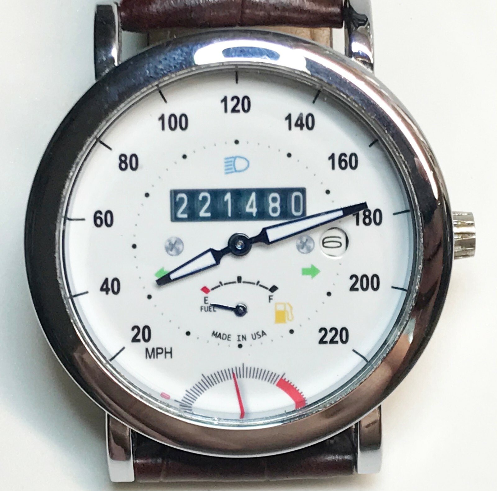 Watch New Speedometer Car Motorcycle Quartz Auto Date Sub-Second 3ATM WR