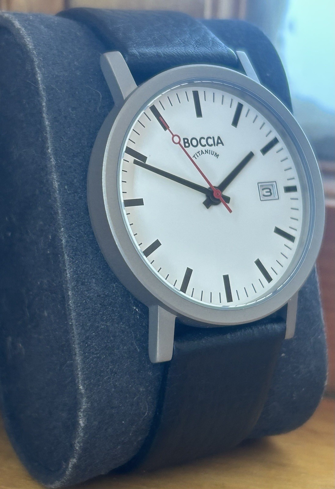 Boccia Titanium Men’s 3538-01A 38mm Titanium Case Watch