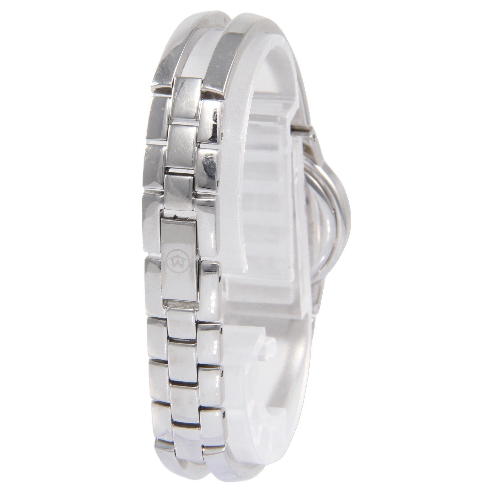 Movado Amorosa 24mm Two-Tone Bangle Black Dial Quartz Watch 0604760