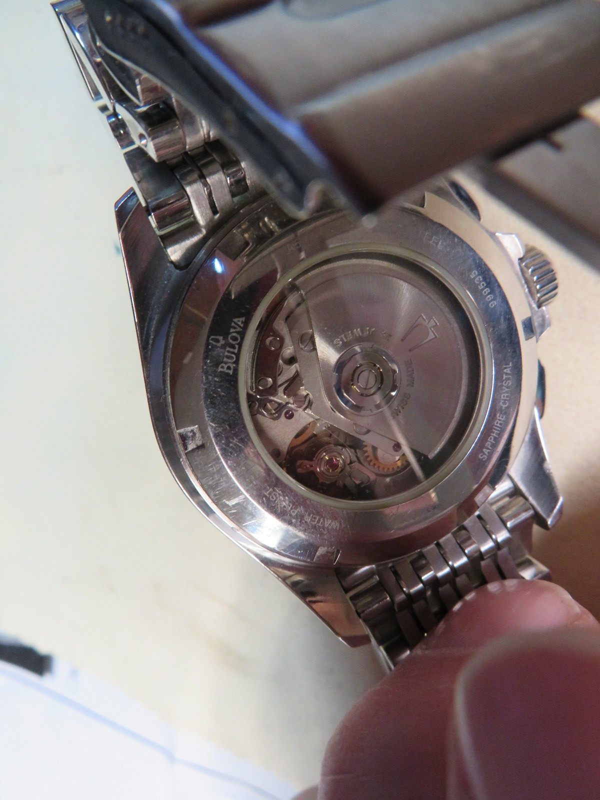 Bulova Accutron 28C04 Automatic Chronograph VX-200 Mens Watch Black Dial