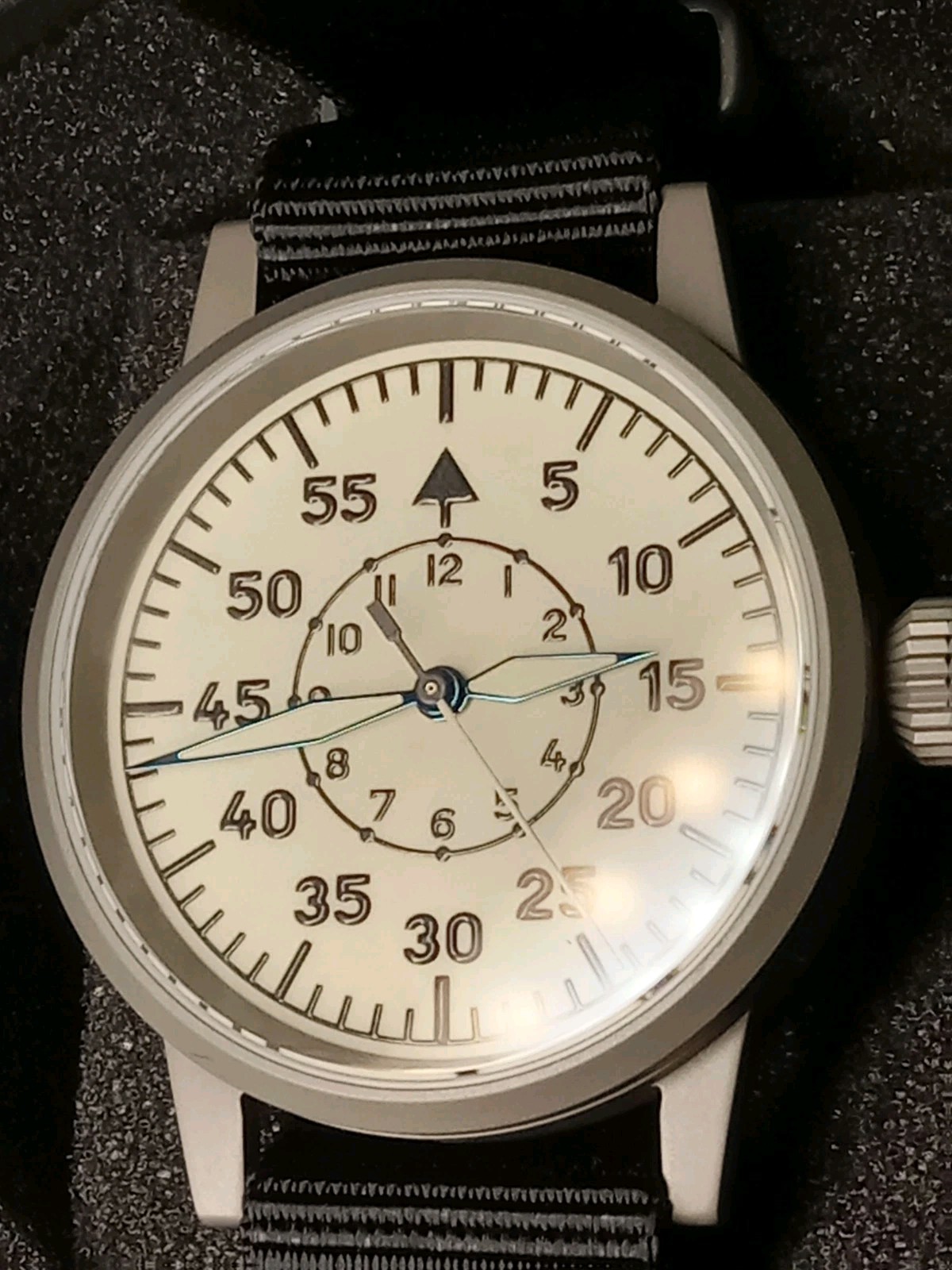 Militado 36mm Retro Cream Yellow Full Lume Sapphire Watch 100M Flieger B