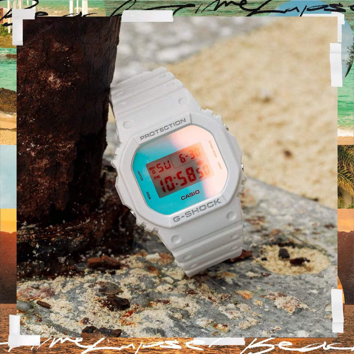 CASIO G-SHOCK DW-5600TL-7 DW5600TL VAPOR WHITE DIGITAL WATCH