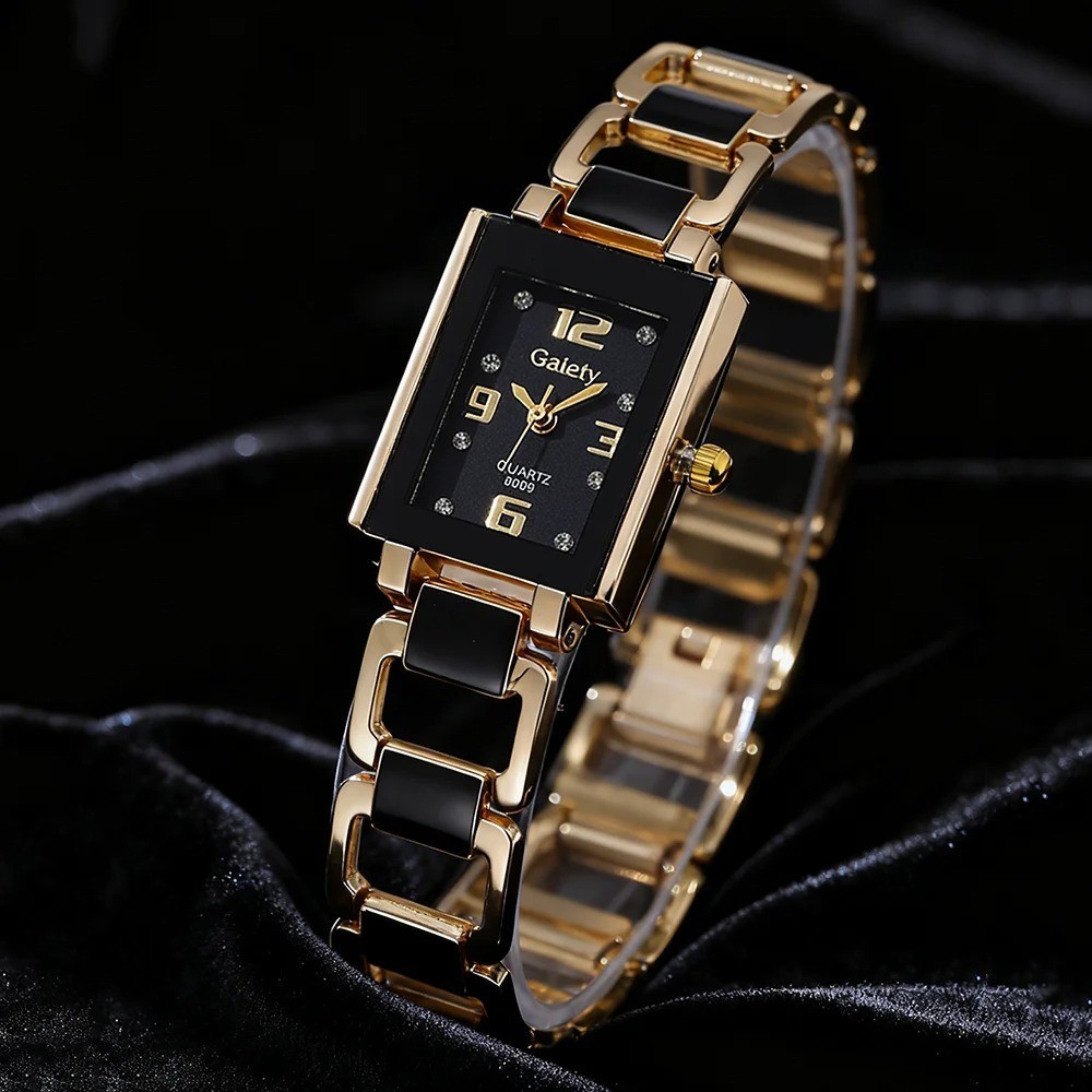 1PCS Trendy Fashion Luxury Digital Scale Rectangular Dial Women’s Quartz ML036A