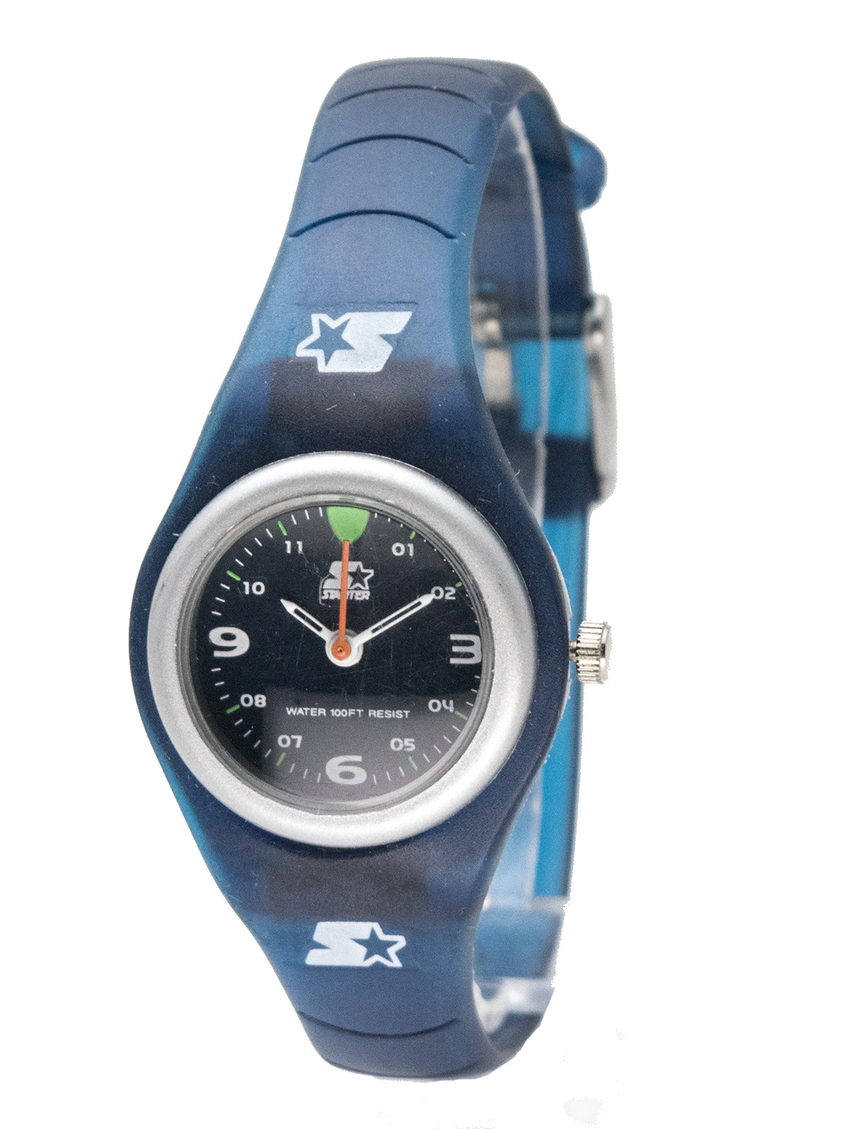 STARTER:WOMENS’ BLACK,BLUE,OR GRAY SILICON RUBBER BAND ANALOG QUARTZ WATCH