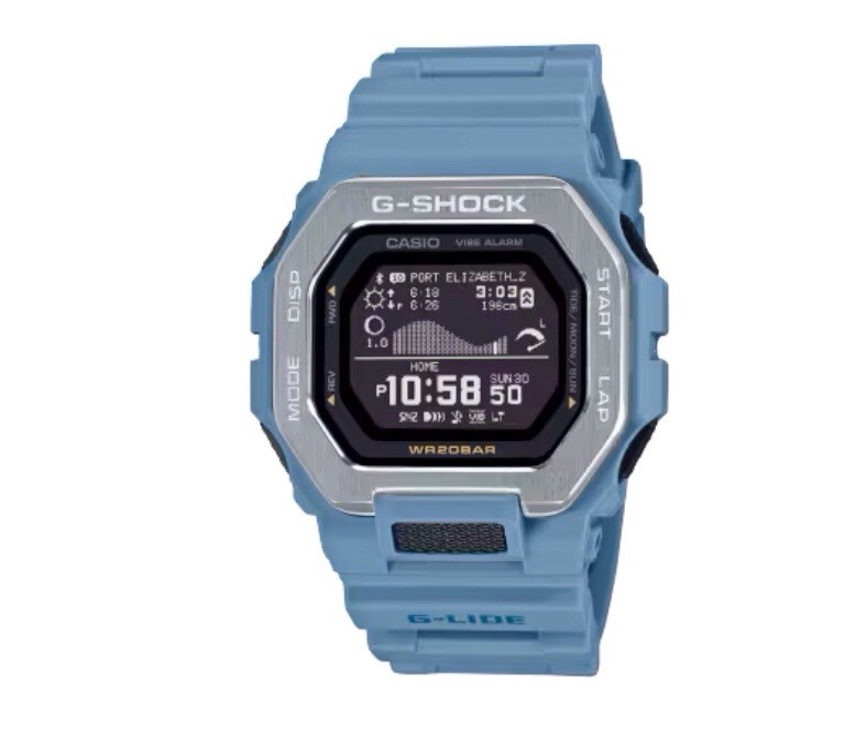 NEW Casio G-Shock G-LIDE Digital Blue Bluetooth Surf Mens Watch GBX100-2A