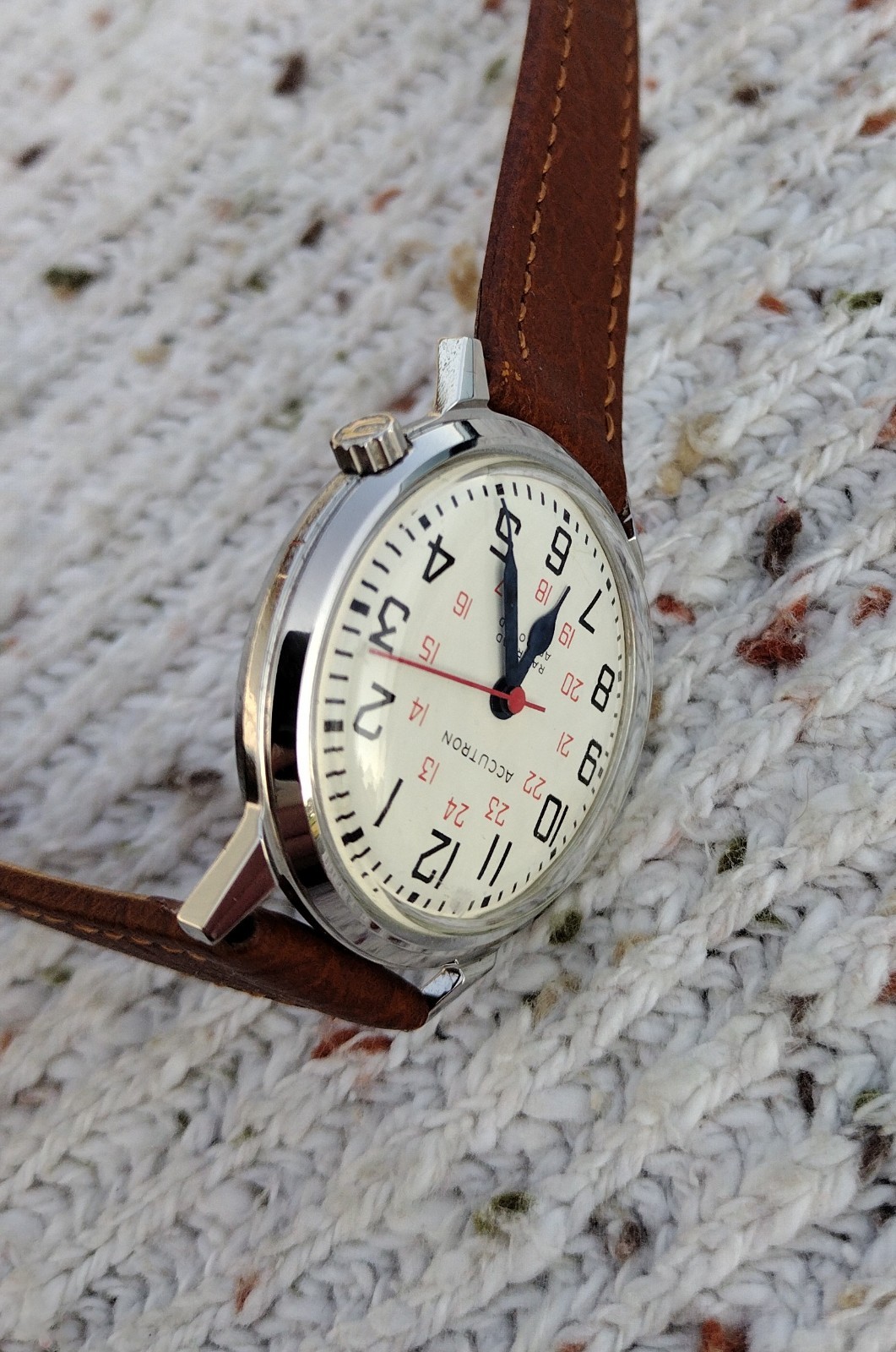 Bulova ACCUTRON 218 34mm SPACEVIEW M6 1966 Serviced No Date Railroad Approved!?