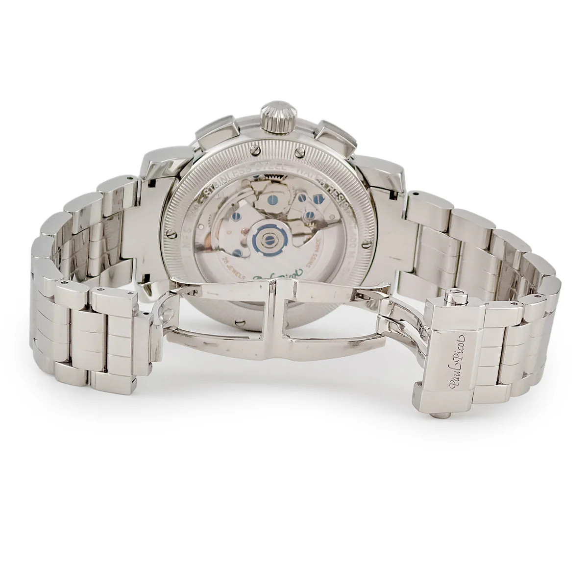 Paul Picot Technograph 0334.S Stainless Steel 44mm Silver Dial Automatic #HDW924