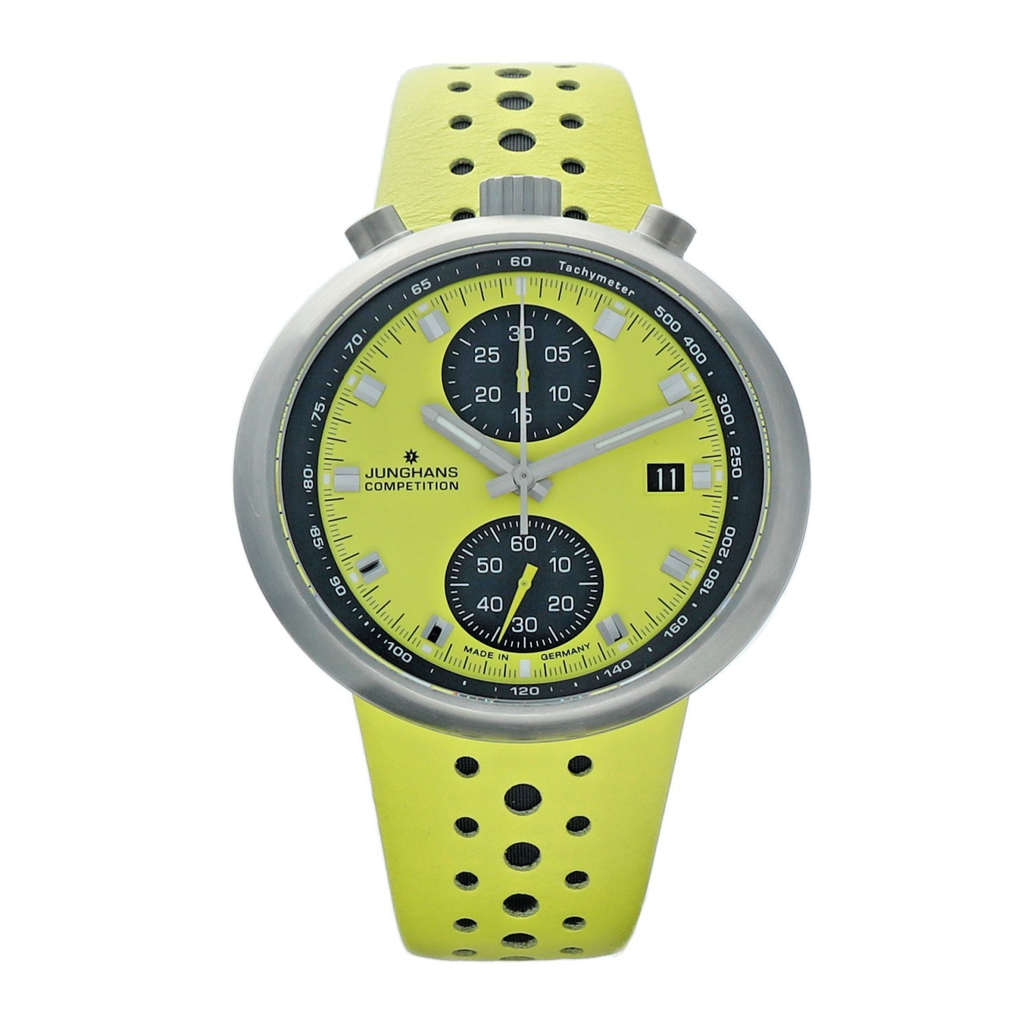 Junghans 1972 Competition 27/4305.00 Chrono LE FIS Edition Lemon Auto Mens Watch