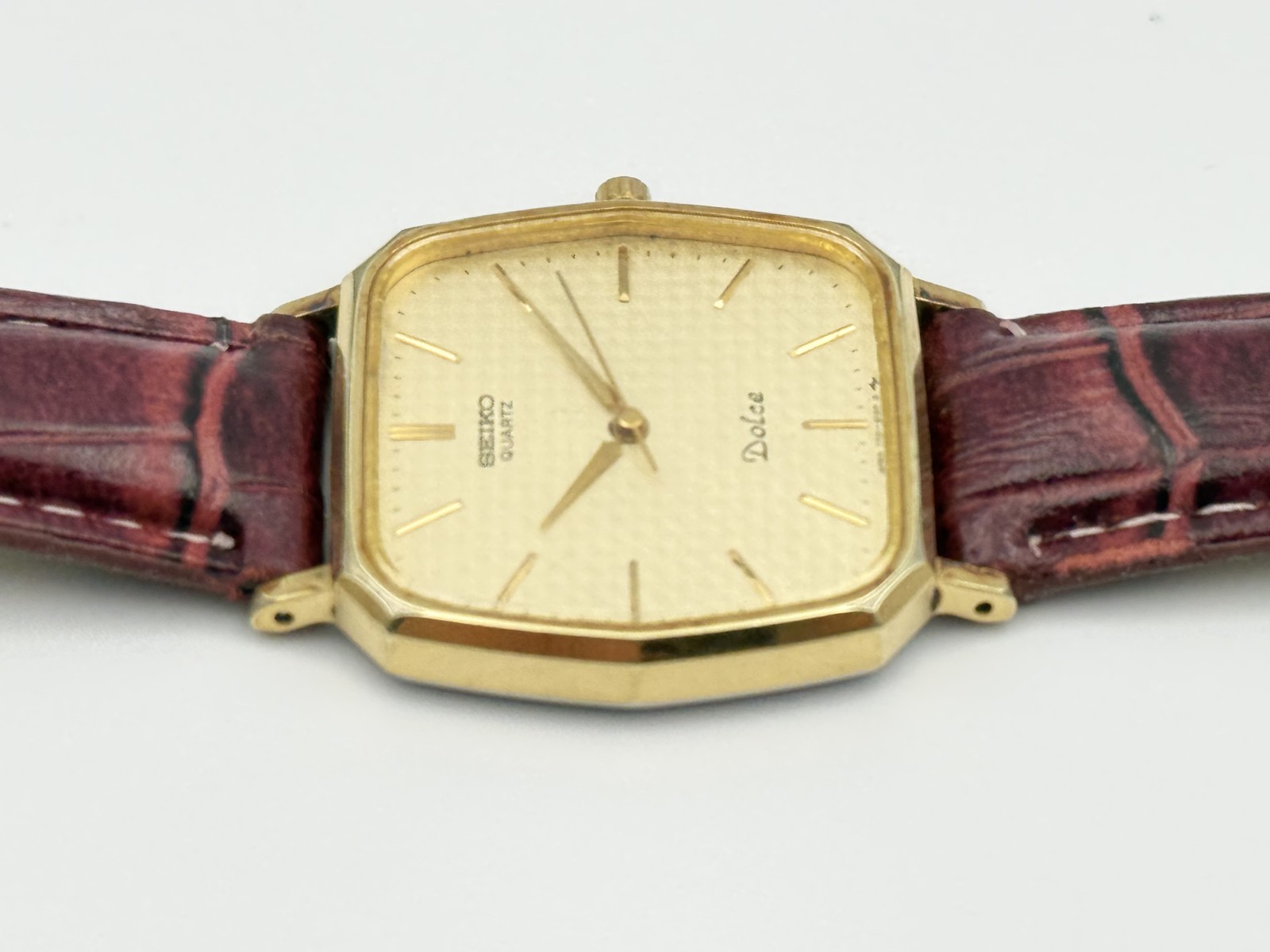 SEIKO Dolce 7731-5120 Gold Dial Quartz Men’s Dress Watch Japan Vintage #2